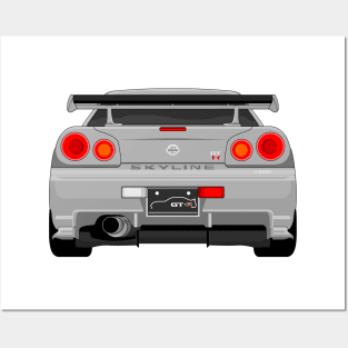 GTR R34 GREY Posters and Art